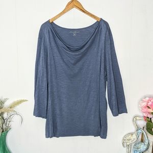 Eddie Bauer Draped Neck Simple Storm Blue XXL
